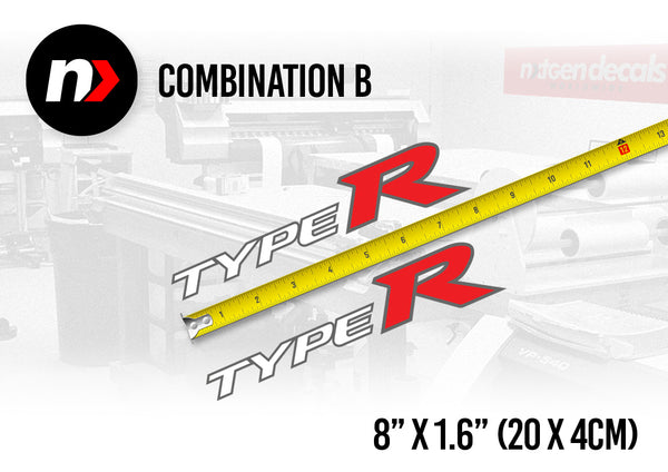 HONDA TYPE R Side Decals Stickers FK8 FK2 FN2 FD2 FL5 JDM (Set)