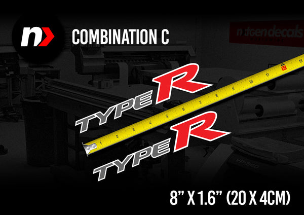 HONDA TYPE R Side Decals Stickers FK8 FK2 FN2 FD2 FL5 JDM (Set)