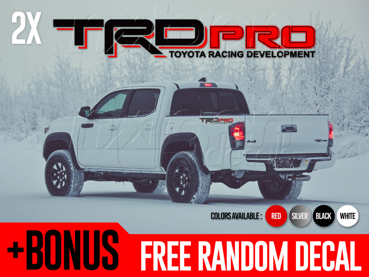 2 Toyota TRD SPORT Vinyl Decals - 18 Inch Pair For Tacoma, Tundra, 4Runner Bed