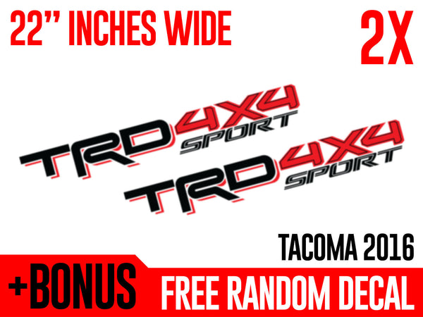 TRD 4x4 SPORT Decals (2016+)