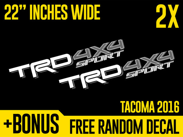 TRD 4x4 SPORT Decals (2016+)
