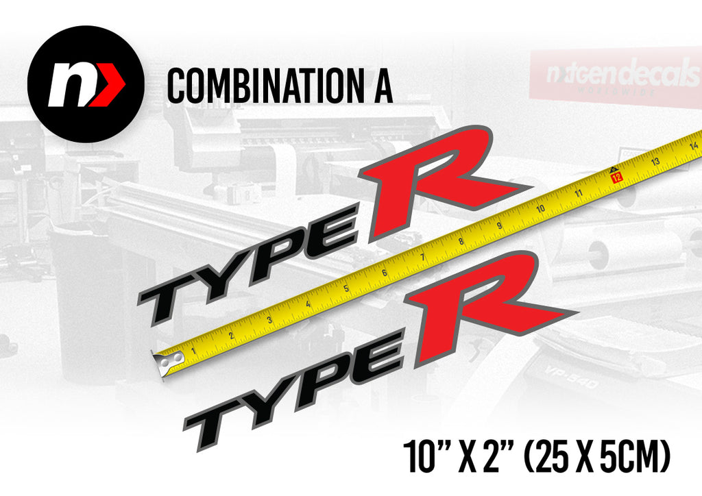 HONDA TYPE R Side Decals Stickers FK8 FK2 FN2 FD2 FL5 JDM (Set ...