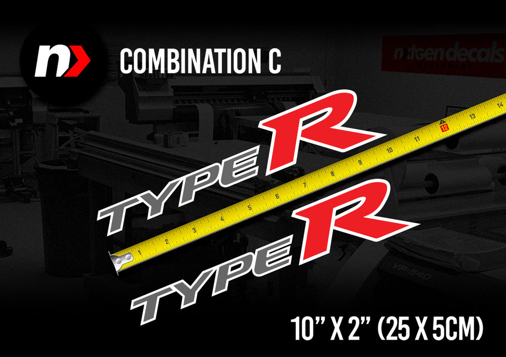 HONDA TYPE R Side Decals Stickers FK8 FK2 FN2 FD2 FL5 JDM (Set ...
