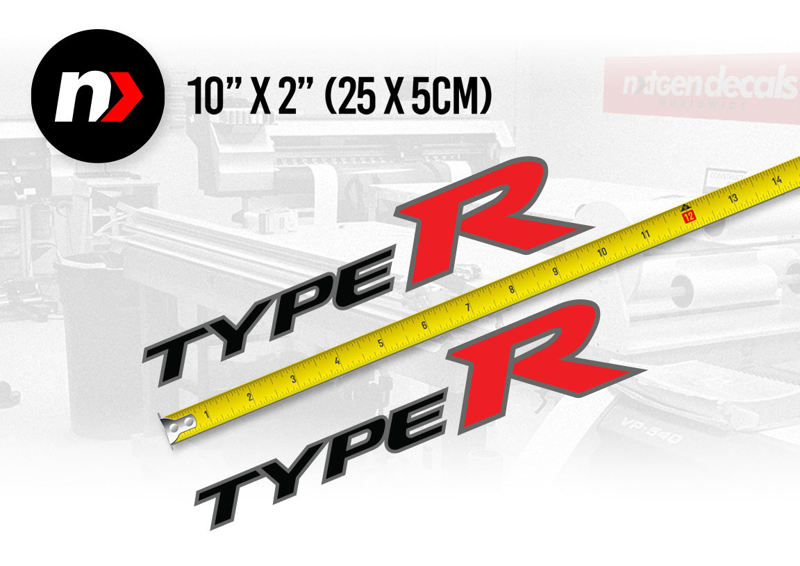 HONDA TYPE R Side Decals Stickers FK8 FK2 FN2 FD2 FL5 JDM (Set ...