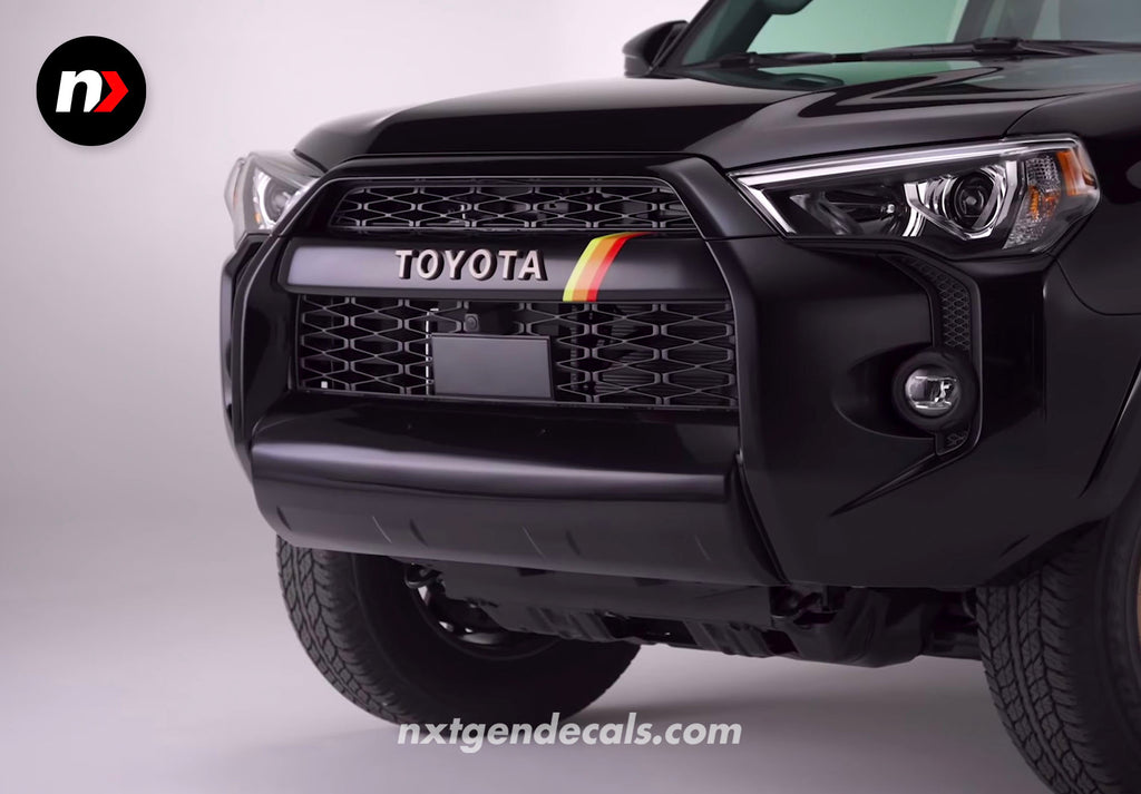 4runner Retro Emblems Toyota 4Runner 40th Anniversary Front Grille Tri Color Heritage Vintag ...