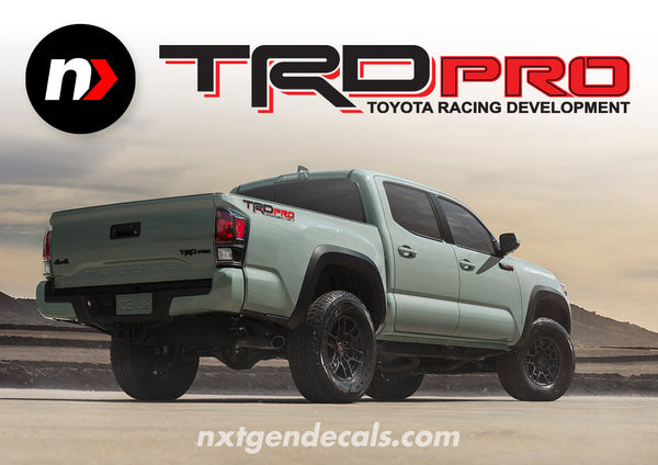 Toyota TRD PRO Bed Side Vinyl Decals (Style A)