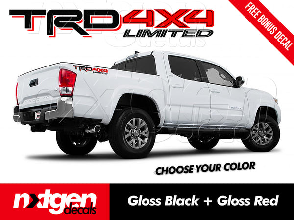 TRD 4x4 LIMITED Bed Side Decals Tacoma Tundra (2016+)