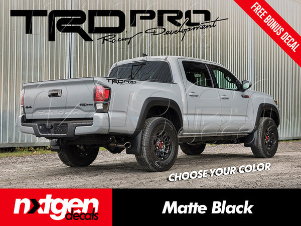 Toyota TRD PRO Bed Side Vinyl Decals (Style B)