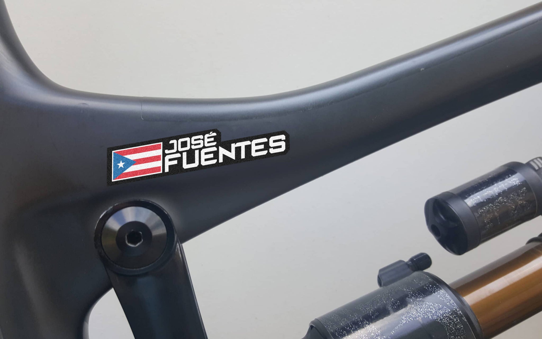 thumbnail image 2 of 8 Piece Custom Bicycle Frame Rider Name USA Decal Sticker Set Hudson Style - Road Bike Cycling Mountain Bike - Black Background 2 of 13