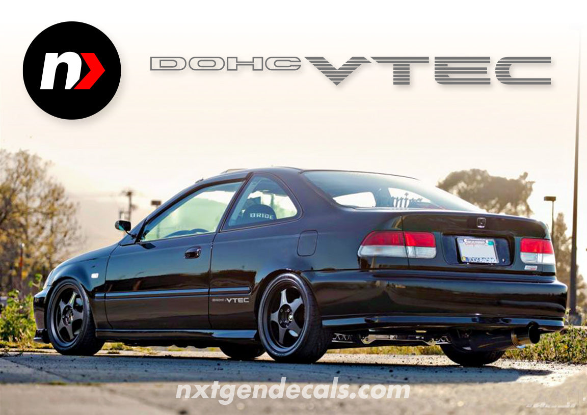 I-VTEC DOHC X2 Decals For Honda Civic Si CRX Ep3 CRZ RSX Type R Accord K20 JDM - Foto 5