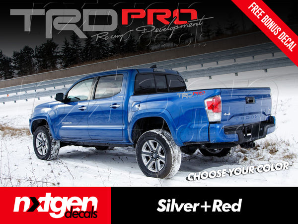 Toyota TRD PRO Bed Side Vinyl Decals (Style B)