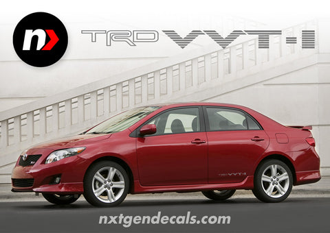TRD VVTI Decals Toyota Corolla Yaris Scion Camry GT86 JDM (Set)