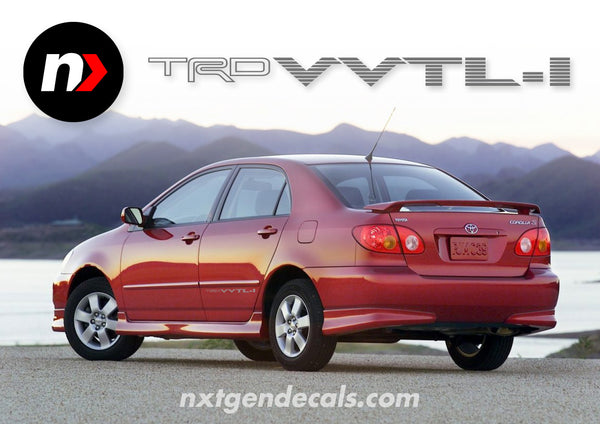 TRD VVTL-I Side Decals Toyota Corolla XRS 2ZZ JDM (Set)